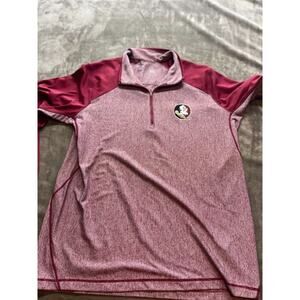 Antigua Florida State University Quarter Zip Pullover Long Sleeve Shirt Mens XL‎
